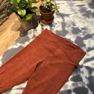 Burnt orange/pink lulu leggings